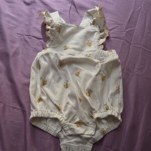Adorable Bee Print Baby Romper